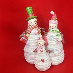 Snowman Family Figurine Hobby Lobby Sweets & Treats Christmas 2014